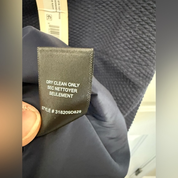 NWT Rebecca Taylor Navy Blue Off The Shoulder Drop Waist Dress Size 2 - Picture 8 of 10